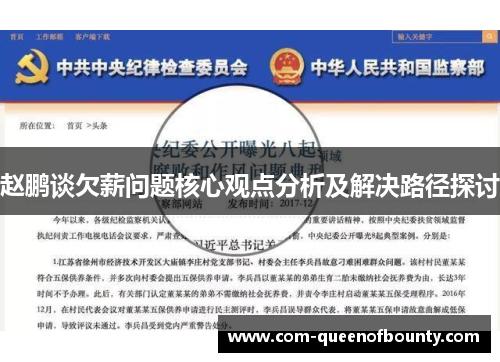 赵鹏谈欠薪问题核心观点分析及解决路径探讨