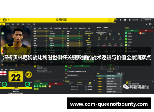 深析贝林厄姆战比利时世俱杯关键数据的战术逻辑与价值全景洞察点